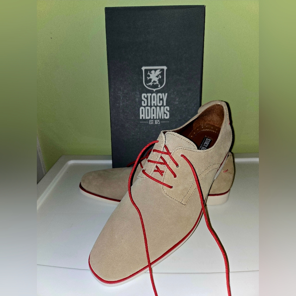 Stacy Adams Red and Tan Oxfords Modern Classic Design